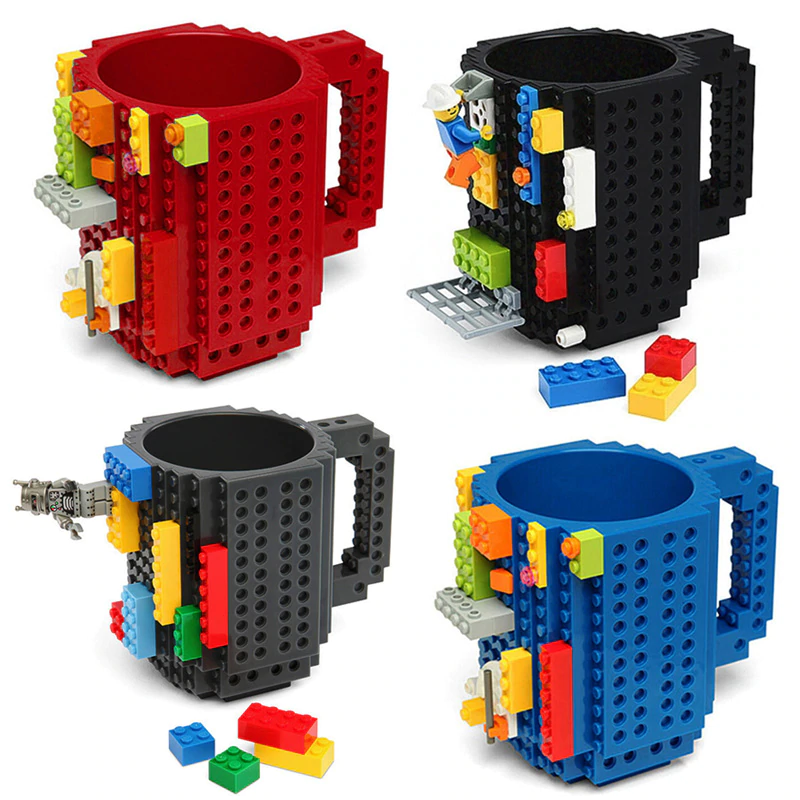 Coffee Cup Creative Build-on Brick Mug