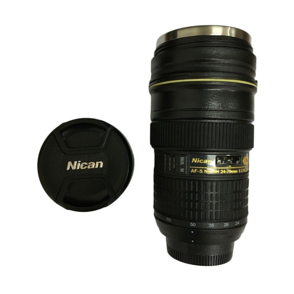 Coffee Cup Mug F Camera Lens Shape Cup Black