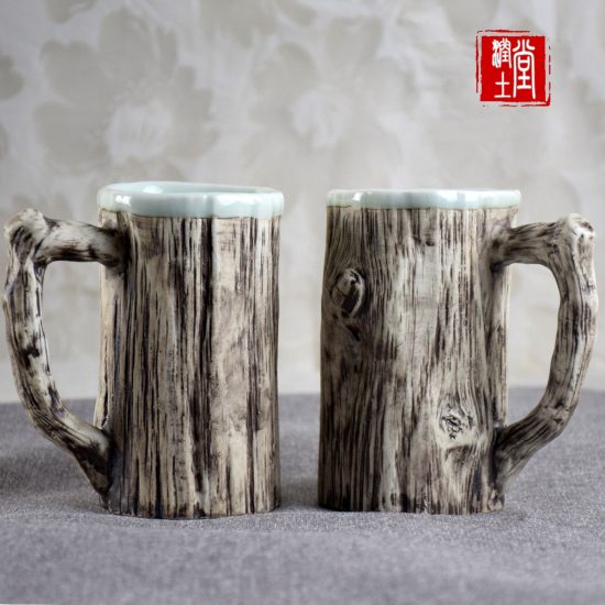 Imitation Bark Coffee Mug for Lovers