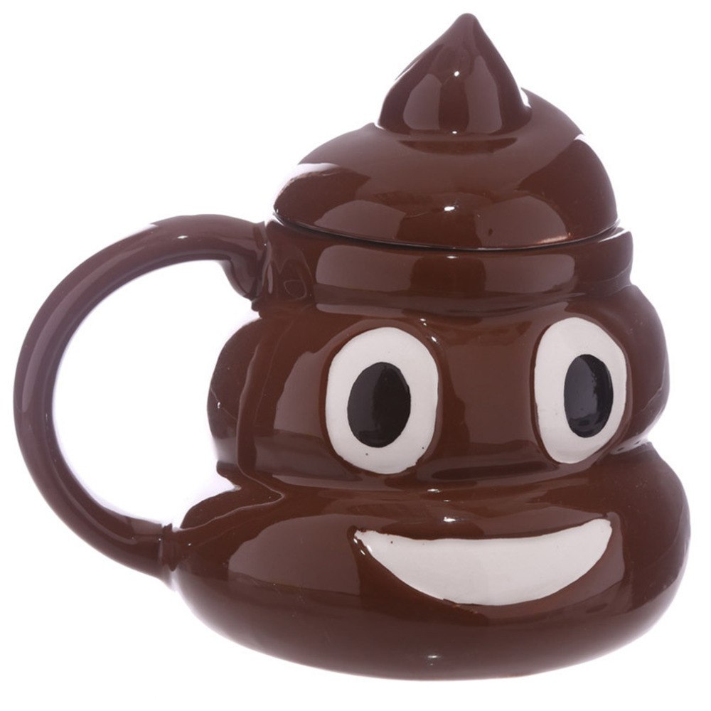 Funny Emoji Poo Shape Coffee Mug