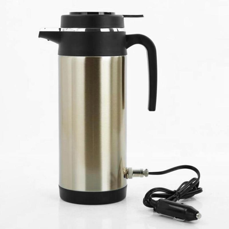 1200ml Stainless Steel Boiling Kettle 12V Truck Car Based Heating Cup