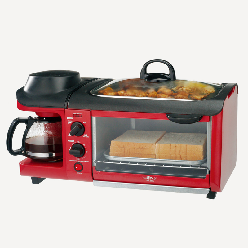 220V Multifunction 3 In1 Breakfast Machine Toaster Oven