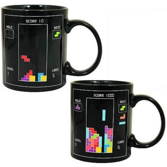 Game Tetris color changing coffee mug