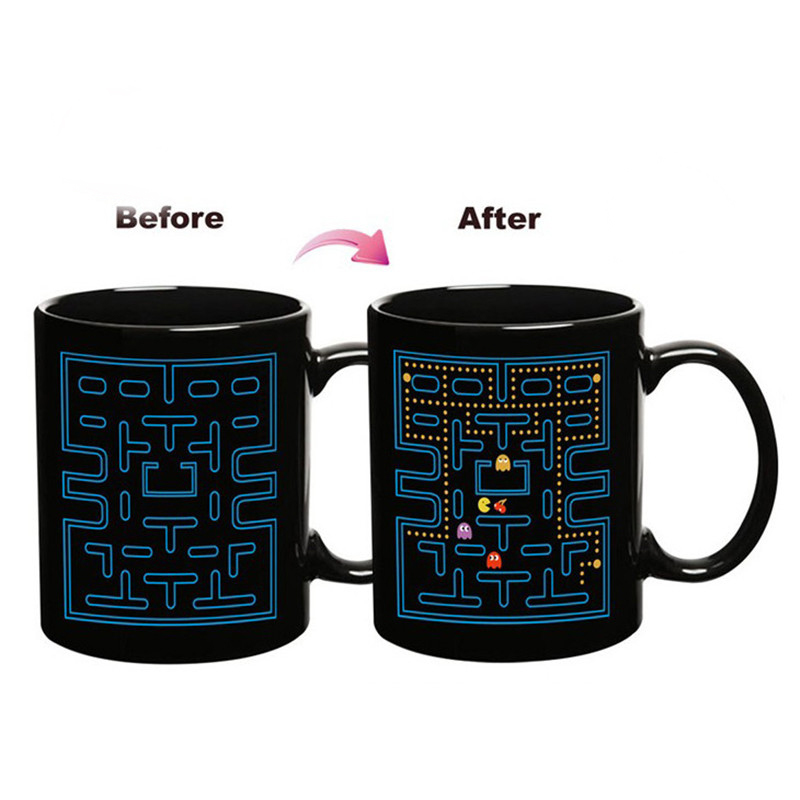 Funny Heat Sensitive Pac-Man Game Ceramic Mug