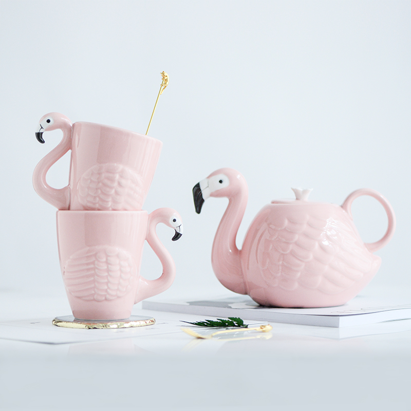 3D Animal Flamingos Bird Coffee Mug