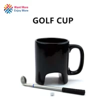 Creative Golf ceramic cup funny black coffee mug