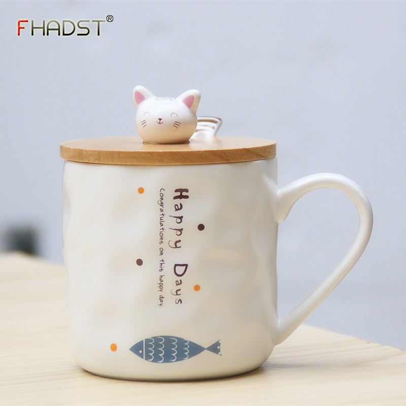 400ML Coffee Brief Mug Cup Cute Creative Cat