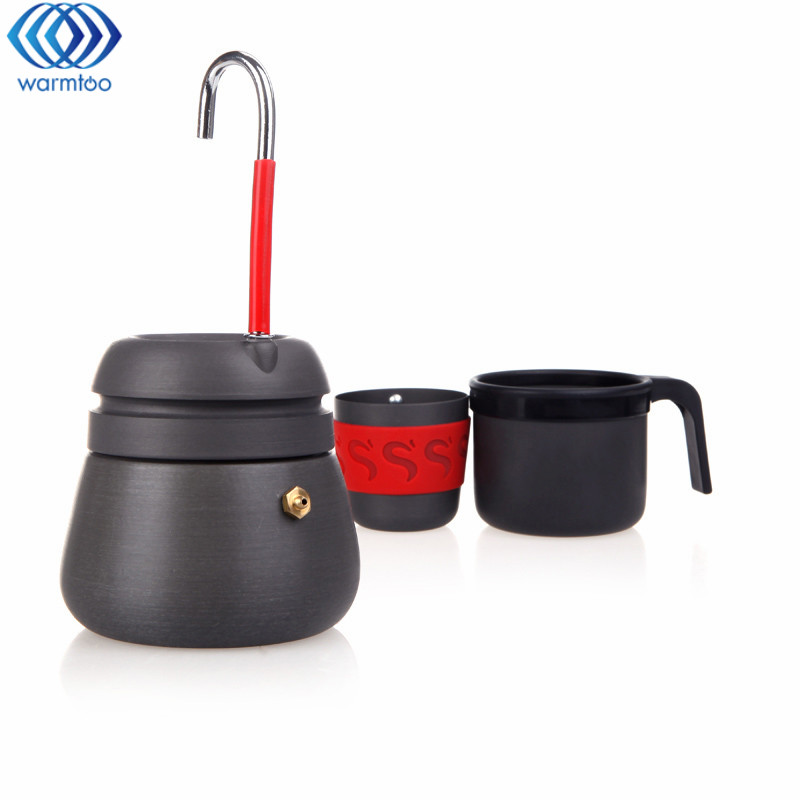 2 Cups Coffee Maker Pot Camping Hiking Coffee Stove