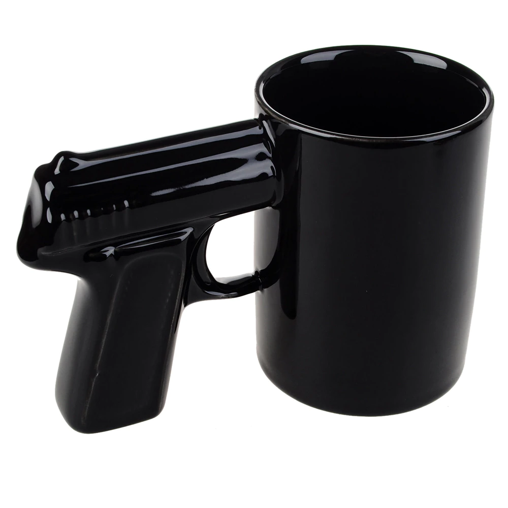 Pistol Grip Coffee Cups And Mugs Funny Gun