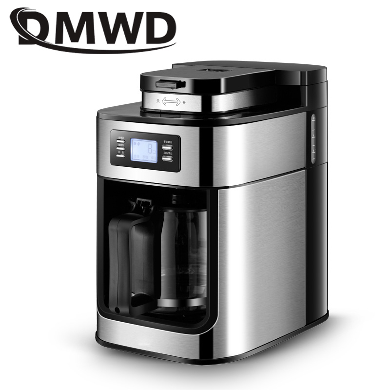 DMWD Automatic Electric Coffee Maker Bean Grinder