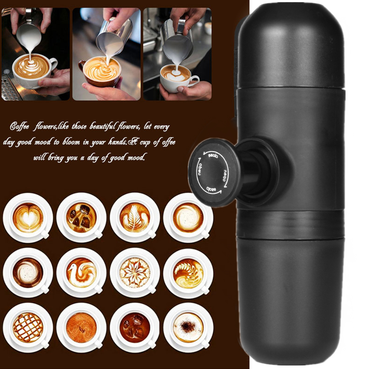 140ml Cup Portable Semi-automatic Piston Espresso Machine