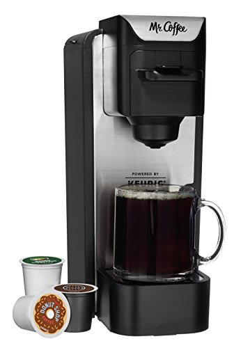Mr. Coffee K-Cup Coffee Maker System with Reusable Grounds Filter, Silver