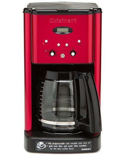 Cuisinart Brew Central Programmable Coffeemaker Auto Shut-Off 12 Cup Metallic Red
