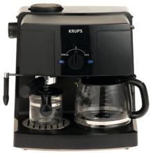 KRUPS XP1500 Coffee Maker and Espresso Machine Combination, Black