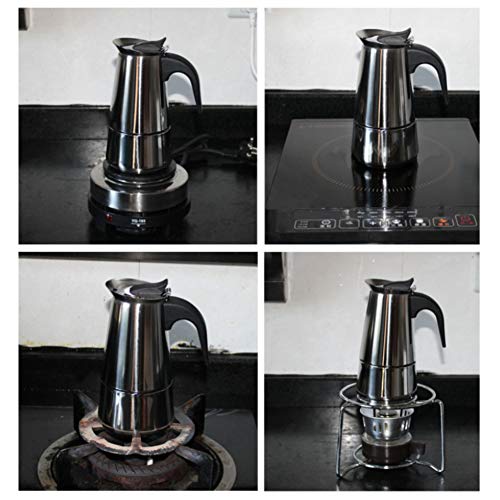Shentesel Coffee Pot Stainless Steel Moka Espresso Maker Stove Top - 450ml