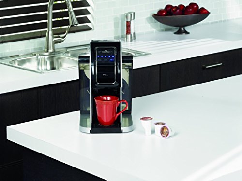 Silver Coffee Maker with Full K-Cup Pod Compatibility & Rapid Brew Technology