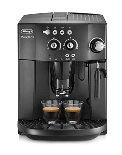 Espresso coffee machine with an adjustable grinder, milk frother