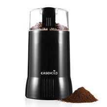 Easehold electric grinder with stainless steel blades, grinding coffee beans and spices effortlessly. 