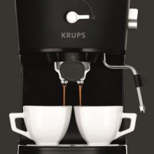 KRUPS XP3200 Opio Pump Boiler Espresso Machine with Milk Frothing Nozzle for Cappuccino, Black
