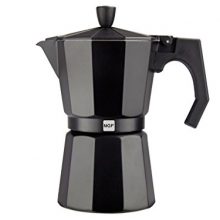 Magefesa Kenia Aluminum 3 Cups Coffee Maker, Black