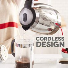 Mirrored Electric Kettle for Coffee, Tea, Espresso & More