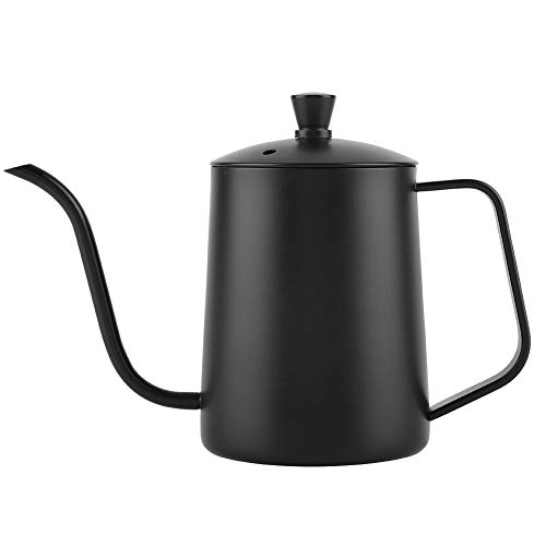 Bewinner 550ml Stainless Steel Coffee Pot Long Gooseneck Coffee Pot Kettle with Lid