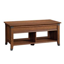 Sauder 414444 Carson Forge Lift Top Coffee Table, L: 43.15" x W: 19.45" x H: 18.98", Washington Cherry finish