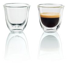 DeLonghi Double Walled Thermo Espresso Glasses, Set of 2