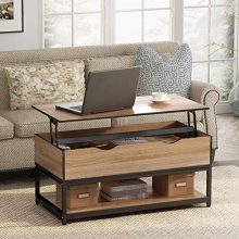 Coffee Table Desk with Hidden Compartment Storag