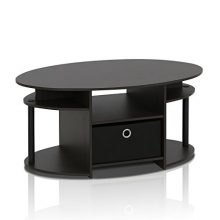Furinno Coffee Table with Bin Walnut