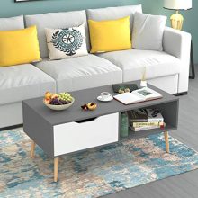 Wooden Console Table Sofa Side Table 2 Tier