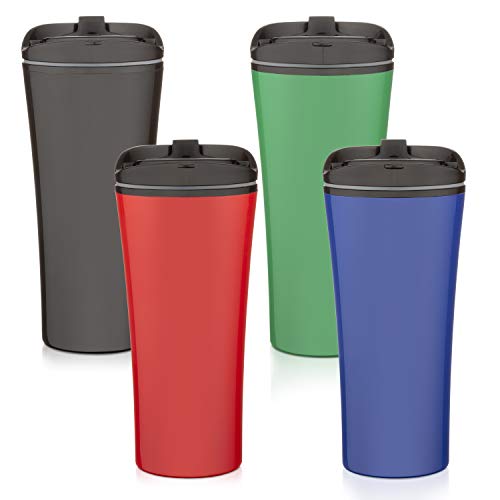Set of FOUR color coffee cup Insulated Travel Car Mug