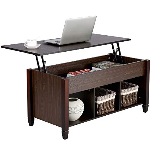 Yaheetech Lift Top Coffee Table with Hidden Storage Drawers