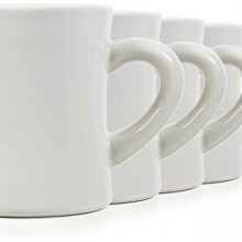 Serami 11oz White Cream Diner Mugs for Coffee or Tea
