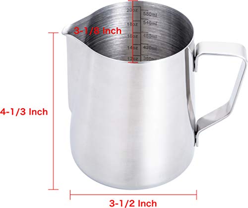Espresso Steaming Pitcher 20 oz, Coffee Milk Frothing SALE Coffee ...