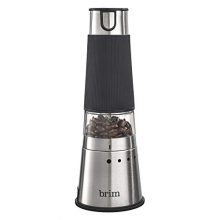 Compact Brim Electric Handheld Burr Grinder with 9 Settings and Stainless Steel Burrs 