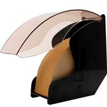 Dustproof Acrylic Coffee Paper Filter Holder Rack