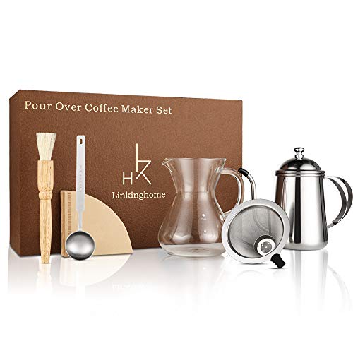 Coffee Maker Set With Coffee Kettle, Glass Carafe