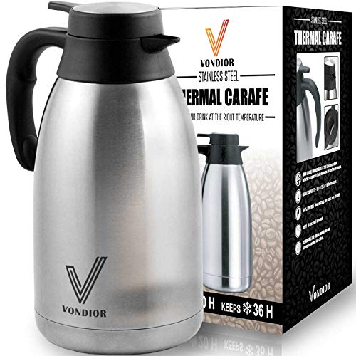 Coffee Carafe (68 Oz) + Free Brush - Keep water hot up to 12 Hours