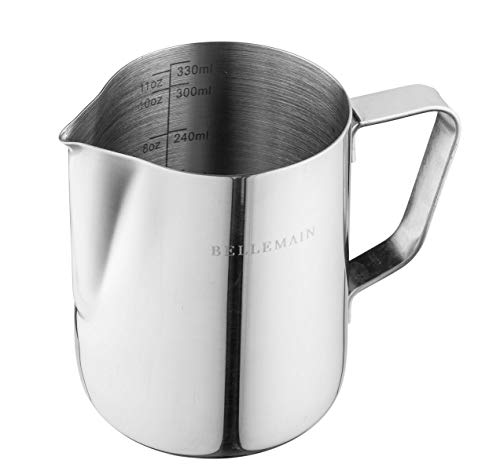 Stainless Steel Milk Frothing Pitcher, by Bellemain