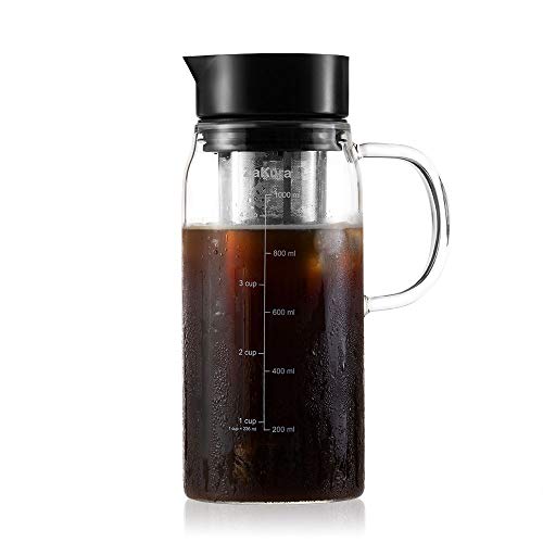 Cold Brew Coffee Maker by ZaKura, 1.0 Liter/34 Ounce