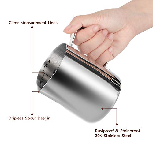 Milk Frothing Pitcher Stainless Steel Milk Frothing Cup Coffee Frother Cup  600ml 