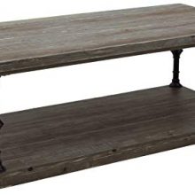 Grey Ravenna Home Jessica Rustic Open Storage Coffee Table