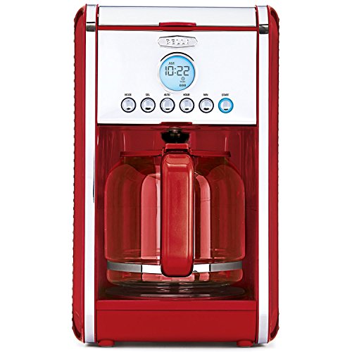 BELLA LINEA Collection 12 Cup Programmable Coffee Maker, Color Red