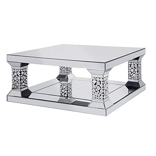 Coffee Table in Mirrored and Faux Gems