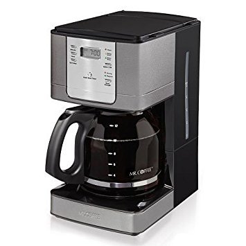 Mr. Coffee 12 Cup Programmable Coffee Maker with Auto Pause, Stainless Steel