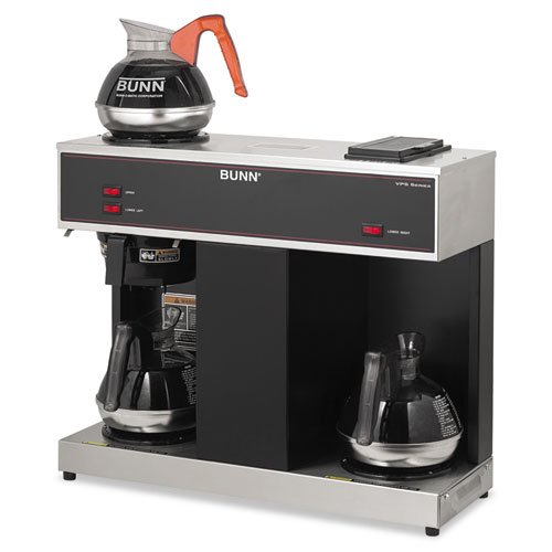 BUNN - Pour-O-Matic Three-Burner Pour-Over Coffee Brewer, Stainless Steel