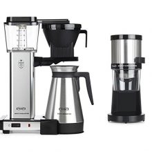 Technivorm Moccamaster KM4 TT Grinder - Polished Silver Brewer, Brushed Silver Grinder