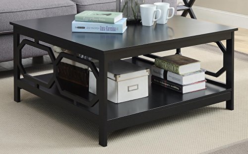 Convenience Concepts Omega Square 36-Inch Coffee Table, Black