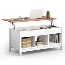 White Coffee Table Lift Top Wood